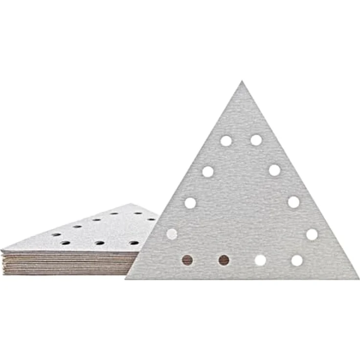 MioTools Shark Klett-Schleifscheiben, 290 x 250 mm, 12-Loch, Normalkorund K80, für Trockenbauschleifer, 25er Pack – Bild 1