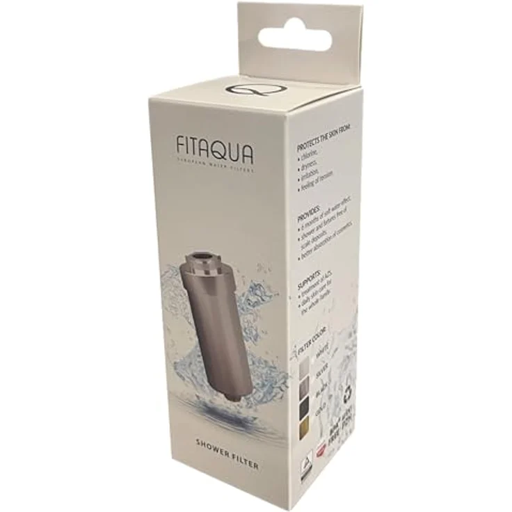 Fit aqua AWF-SWR-P-ANM-W FITaqua, KDF, 1-2 Gewinde, Duschfilter gegen Kalk und Chlor. Reduziert Haarausfall und Hauterretation, Wellness, Markenfilter, Kalkfilter für Dusche und Badewanne – Bild 3
