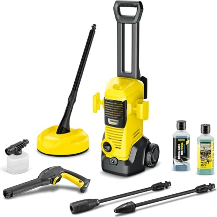Kärcher Hochdruckreiniger K 3 FJ Home, Hochdruckschlauch 6m, Vario Power-Strahlrohr (VPS), Dreckfräser mit rotierendem Punktstrahl, inkl. Home Kit, blau – Bild 2