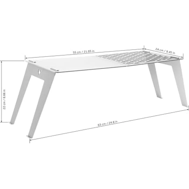 FENNEK 4 FIRE, Steckbares Zubehör für Feuerschale FENNEK Hexagon, Edelstahl Grillplatte 550 x 240 mm für Garten, Camping und Vanlife – Bild 4
