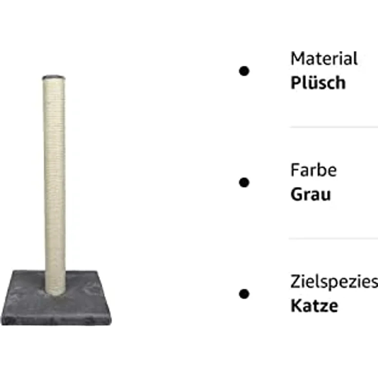 Europet Bernina 431-408667 Classic-Eco Katzenkratzbaum Highpost, 40 x 40 x 90 cm, Farbe grau – Bild 4