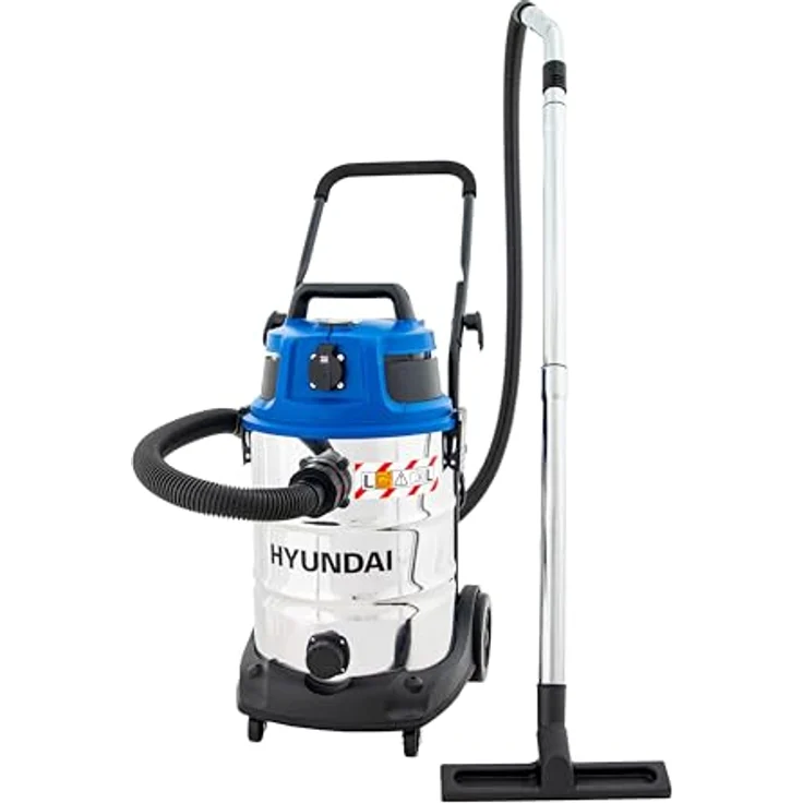 Hyundai Nass- / Trockensauger VCWD1630E, 1600 W, 30l Edelstahltank, Sauger mit Ausgangssteckdose, Master-Slave-Funktion, HEPA-13 Filter – Bild 1