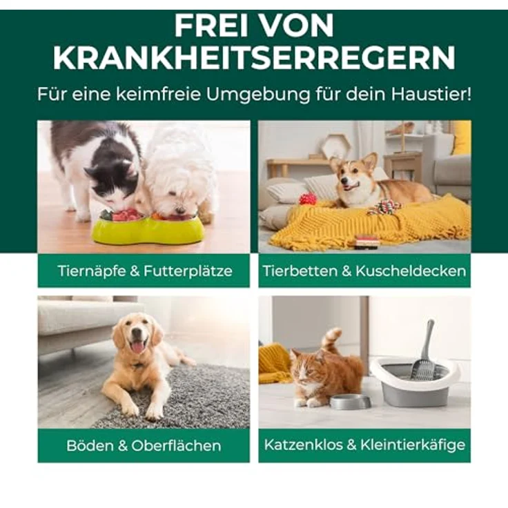Silberkraft Giardienspray 500 ml, Hygienespray gegen Giardien, Bakterien, Viren & Pilze für Tierumgebung - Desinfektionsspray für Näpfe, Böden & Tierplätze mit gratis E-Book per QR-Code – Bild 3