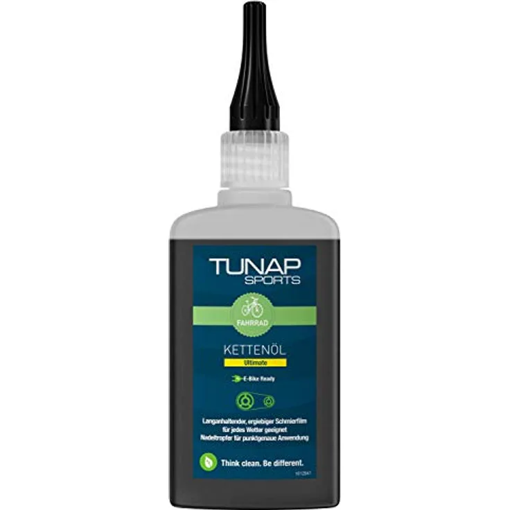 TUNAP SPORTS Kettenöl Ultimate - 100ml Tropfflasche | Fahrrad Langzeit-Schmierung für Ritzel, Schaltwerk und Kette