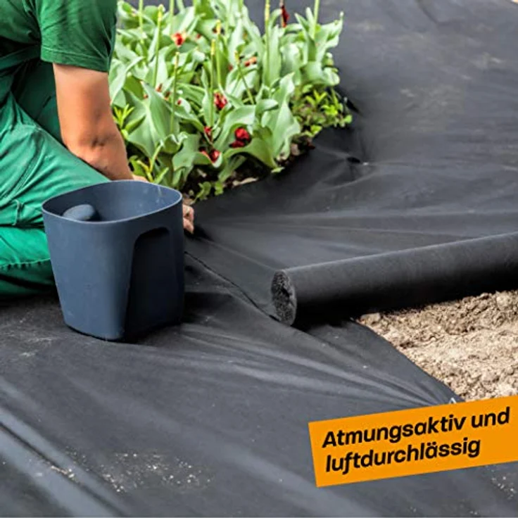 ILP GmbH Hinrichs 50m Gartenvlies Unkrautvlies Wasserdurchlässig 50m – Bild 4