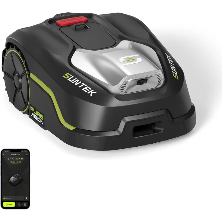 SUNTEK SRM2050 Mähroboter, KI Pure Vision ohne Begrenzungskabel, 500 m², automatische Kartierung, App-Steuerung, IPX5 wetterfest