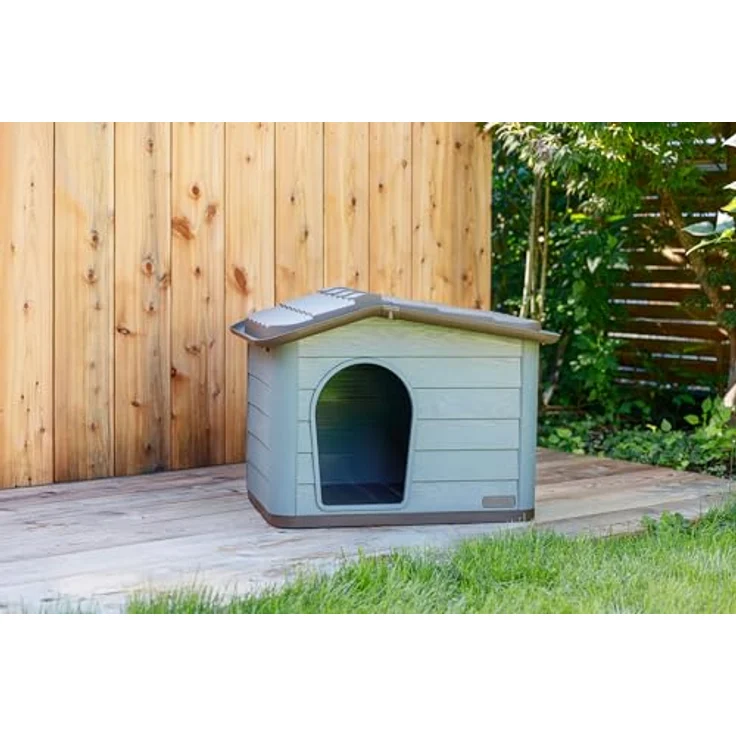 Kerbl Stand Hundekorb Grau, 100% recycelter Material für Außenanwendungen – Bild 2