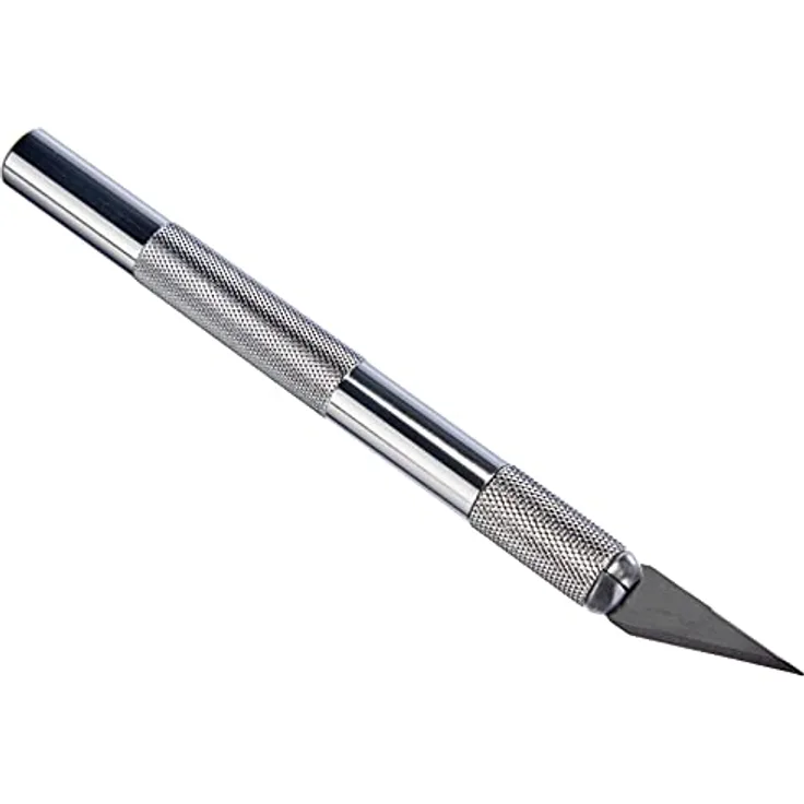 Westcott E-84010 00 Skalpell mit Metallgriff und auswechselbarer Klinge, 12 cm, silber
