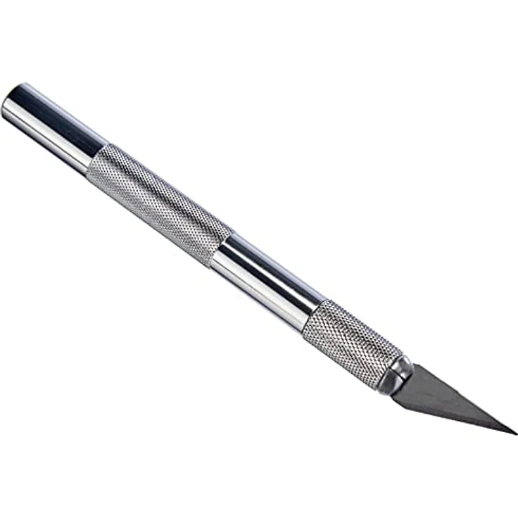 Westcott E-84010 00 Skalpell mit Metallgriff und auswechselbarer Klinge, 12 cm, silber – Bild 1