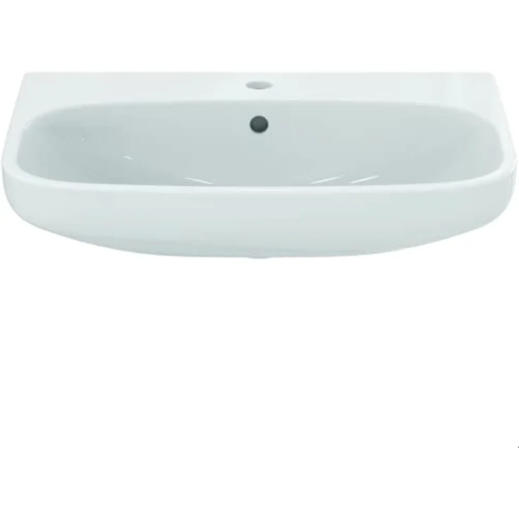 Ideal Standard Waschtisch i.life A, 65x48 cm, 1 Hahnloch mit Überlauf, Alpinweiß, wandhängend, Feinfeuerton – Bild 2