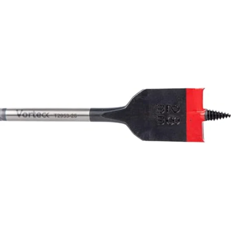 C.K Tools Vorteck Flachfräsbohrer 28 mm x 152 mm, Selbstziehende Gewindespitze, 1/4 Zoll Hex Quick Lock Schaft, Carbonstahl, schnelles Bohren für Holz und Kunststoff, CK T2953-28 – Bild 3