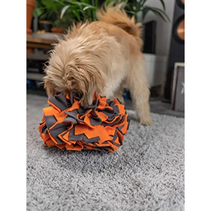 TrendPet Schnüffelball - 25cm Durchmesser, Aktivspielzeug für Hunde, Orange – Bild 4