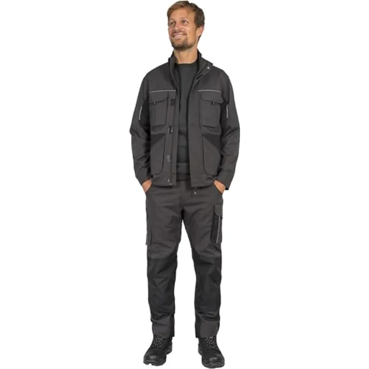 Leibwächter Dynamic-Line Herren Bundjacke, atmungsaktive Stretchjacke mit Reflexpaspel, Übergrößen, bequem und modern – Bild 2