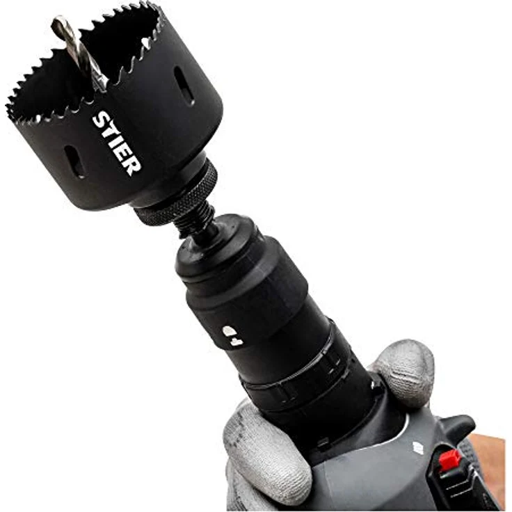 STIER Lochsäge, HSS-Co8 Bimetall, 82 mm, Dosenbohrer, Lochbohrer, HSSE, Bohrkrone 82mm, Lochkreissäge, Steckdosenbohrer, Lochsäge, Kreisschneider, Kreisbohrer – Bild 5