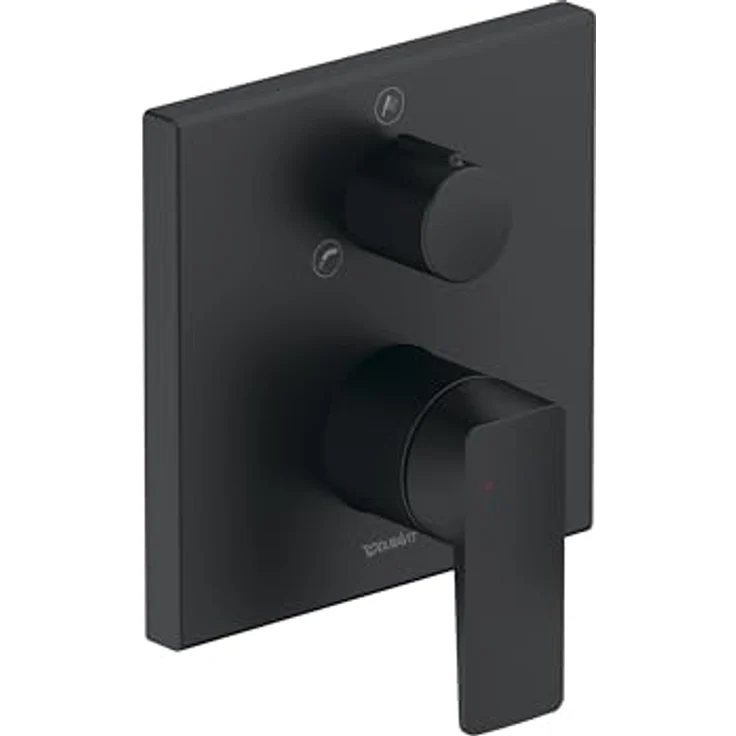 Duravit Manhattan Wannenarmatur Unterputz für 2 Verbraucher, Einhebel-Wannenmischer mit Keramikmischsystem, Schwarz Matt – Bild 3
