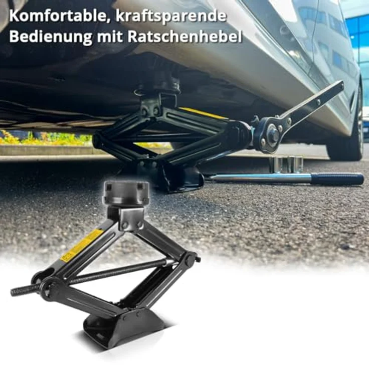 STAHLWERK SWH-2 ST Scherenwagenheber 2.000 kg, Autoheber mit Ratschen-Höhenverstellung, praktische Transporttasche – Bild 7