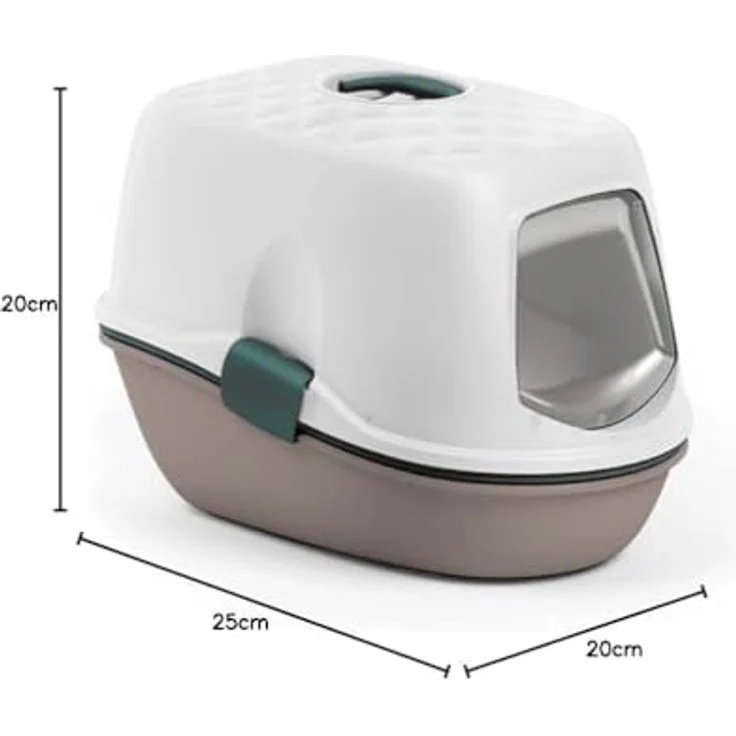 Zolux Toilette FURBA ABSOLUTE mit 39x59x43 cm Maschenweite. Rotgrün (590017TAU) (Katzenklo geschlossen), Katzenklo – Bild 2