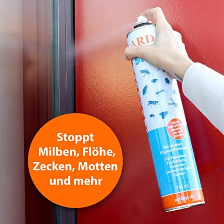 ARDAP Ungezieferspray mit Sofort- & Langzeitwirkung 200ml - Insektenspray zur Bekämpfung von akutem Ungeziefer- & Insektenbefall - Bis zu 6 Wochen wirksamer Schutz – Bild 4