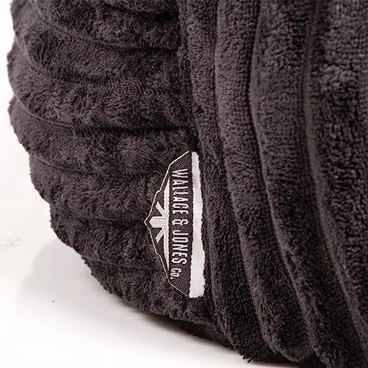 Wallace & Jones | Hundebett Cordo - Breitcord-Obermaterial samtweich - schwarz | M | ca. 80 x 70 x 27 cm – Bild 5