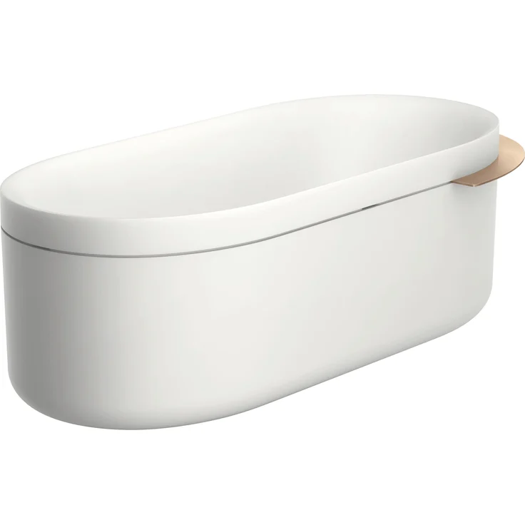 hansgrohe AXOR Suite Badewanne freistehend, 1900x850x630mm, SolidSurface, 2 Personen, 190 Liter, inklusive Push-Open-Ablaufgarnitur