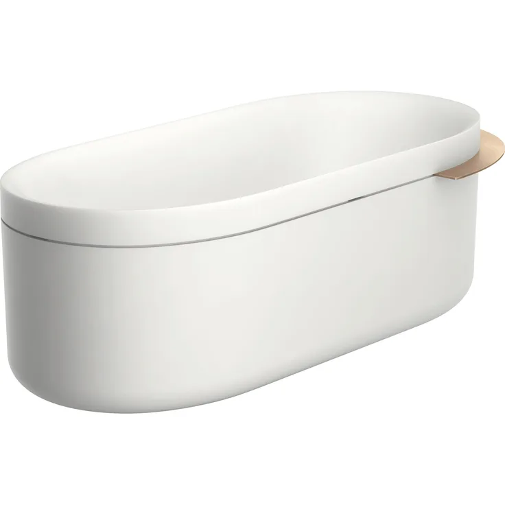 hansgrohe AXOR Suite Badewanne freistehend, 1900x850x630mm, SolidSurface, 2 Personen, 190 Liter, inklusive Push-Open-Ablaufgarnitur