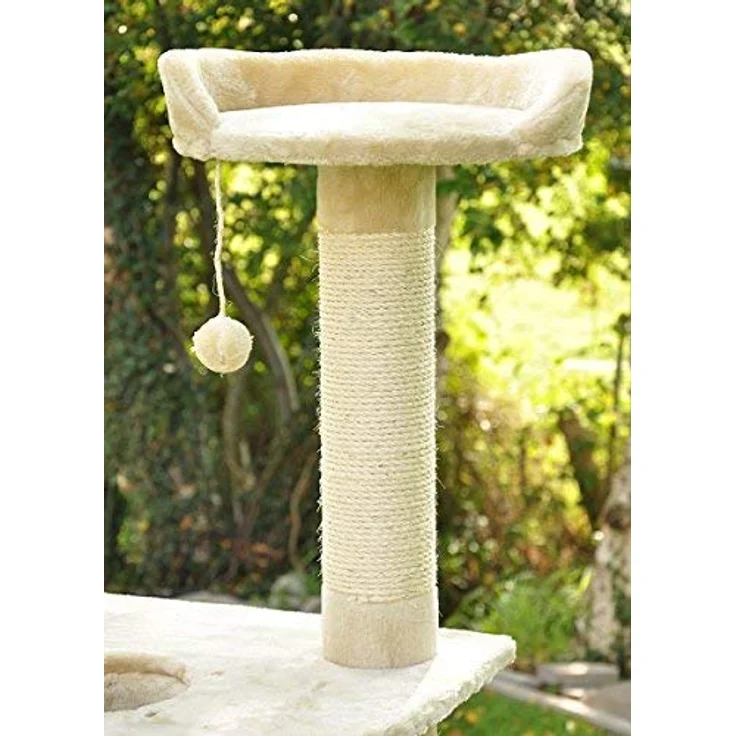 Nanook Kratzbaum Sigurd XXL deckenhoch für große Katzen mit Höhle und Sisalstämme, beige – Bild 4