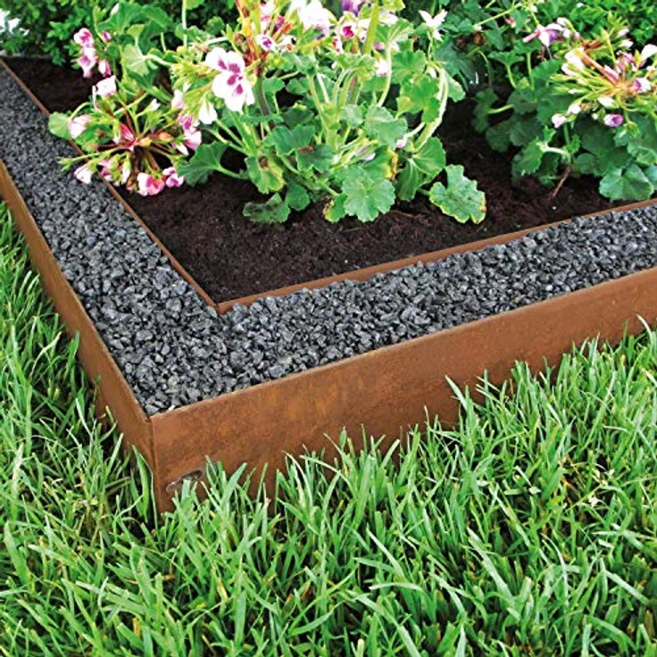 bellissa Rasenkante CORTEN aus Metall - 7021 - Cortenstahl - 118 x 13 cm, Nutzlänge 11,5 m - Mit patentierter Verbindungstechnik – Bild 5