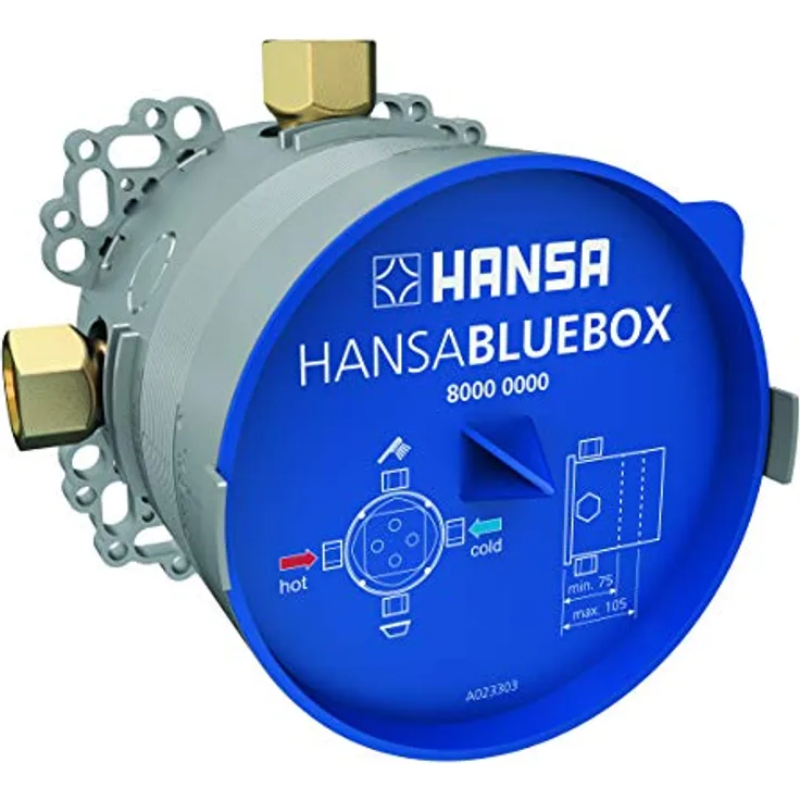 Hansa BlueBox Unterputz-Rohbauset Bade- und Brausearmatur 8000 G1/2 DN15, Duschinstallation