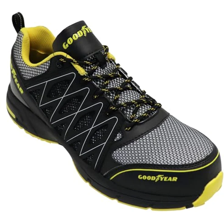 Goodyear GYSHU1502 Arbeitsschuh, sportlich mit antistatischer Strobelsohle, Mesh Obermaterial - Blau – Bild 2