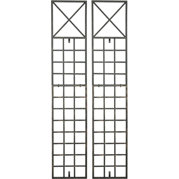 CLP Rankhilfe Trigo, 2 St., 2er Set, Eisen, antike Patina, zur Wandbefestigung