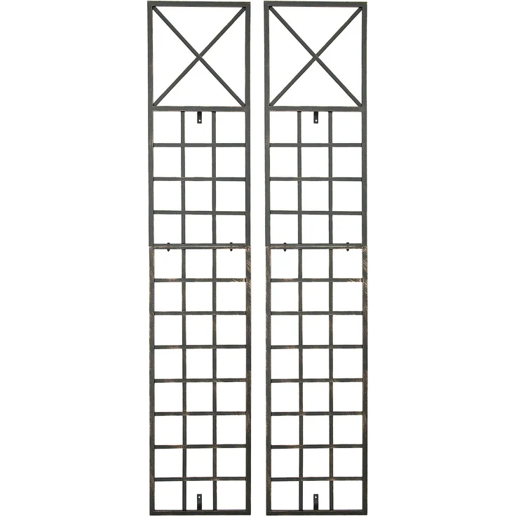 CLP Rankhilfe Trigo, 2 St., 2er Set, Eisen, antike Patina, zur Wandbefestigung