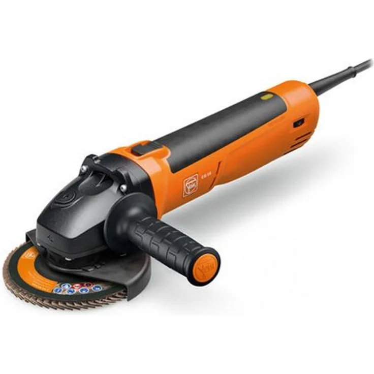 Fein Winkelschleifer 72250760000, leistungsstarker Compact-Winkelschleifer mit bürstenlosem Motor und Anti-Vibrationshandgriff, blau