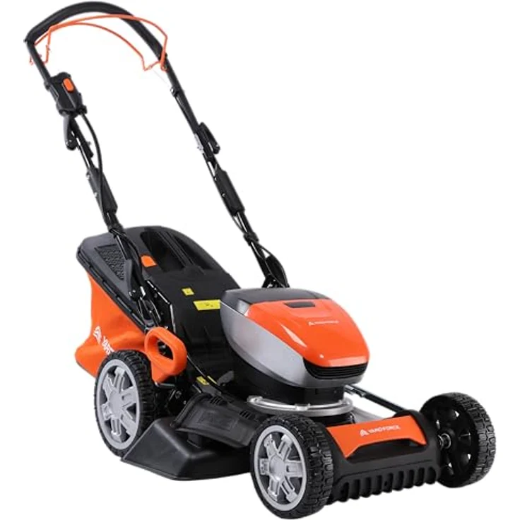 YARD FORCE Akku-Rasenmäher LM C46-EU, 46 cm Schnittbreite, 7-fach Schnitthöhenverstellung, inkl. Mulchfunktion und Fangkorb 55 l – Bild 1