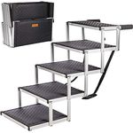 ONVAYA® Hundetreppe faltbar | 5 Stufen | Hunderampe Einstieghilfe für Autos oder hohe Betten | klappbare Haustiertreppe | stabile Hundeleiter | praktisch & leicht | für bis zu 60 kg
