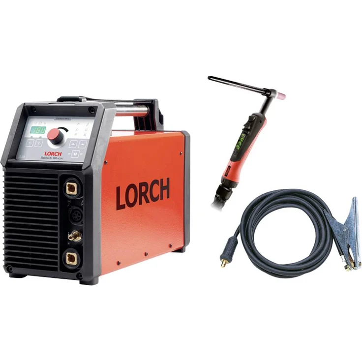 Lorch HandyTIG 180 AC/DC WIG-Schweißgerät 3 - 180A mit Brenner, mobil und ideal für Aluminium- und Edelstahlbearbeitung
