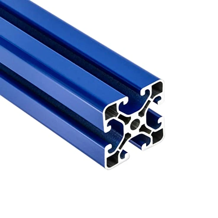 SCHMIDT systemprofile 1200mm Aluminium Profil 40x40mm Nut 8 Strebenprofil Blau 4040 Alu Konstruktionsprofil – Bild 2