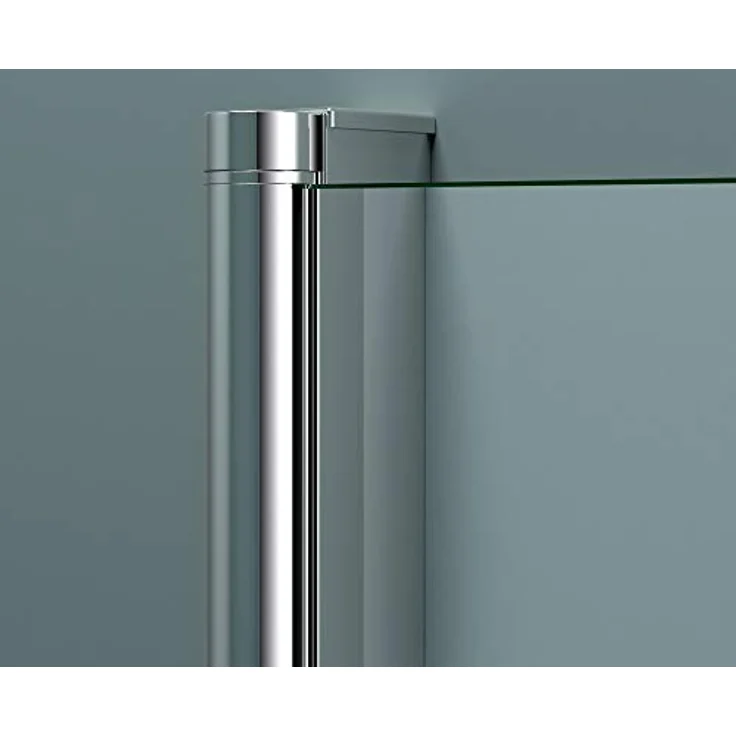 doporro 130x140 cm Design-Duschwand für Badewanne Badewannenaufsatz Duschabtrennung 6mm ESG-Sicherheitsglas inkl. NANO-Beschichtung Badewannenfaltwand Wandanschlag rechts – Bild 5