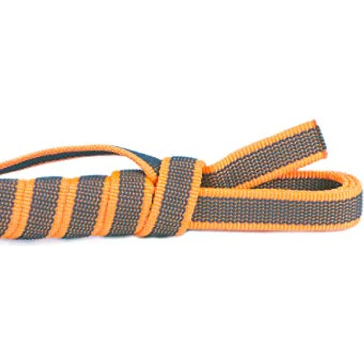 JULIUS K-9 IDC Color & Gray gumierte Leine, 20 mm x 3 m ohne Schlaufe, strapazierfähiger Textilstoff, Orange-Grau – Bild 5