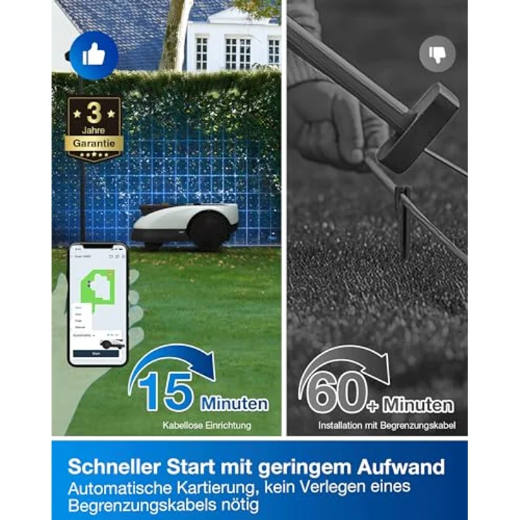 Ecovacs ECOVACS Mähroboter GOAT O800 RTK, vollautomatische Kartierung, White One Size – Bild 2