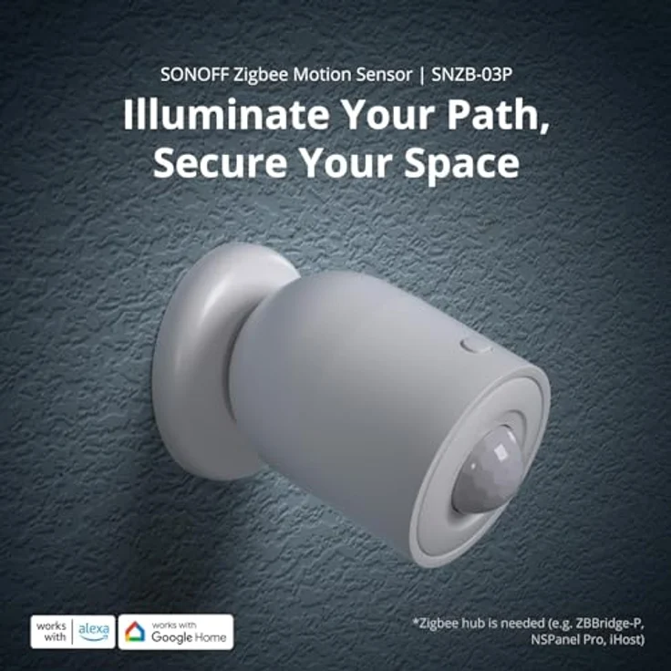 SONOFF SNZB-03P Zigbee Smart Bewegungsmelder, Zigbee3.0 Drahtloser Bewegungssensor, Einstellbare Erkennungszeit Intervalleinstellung, für Alarmanlage und Smart Home – Bild 2
