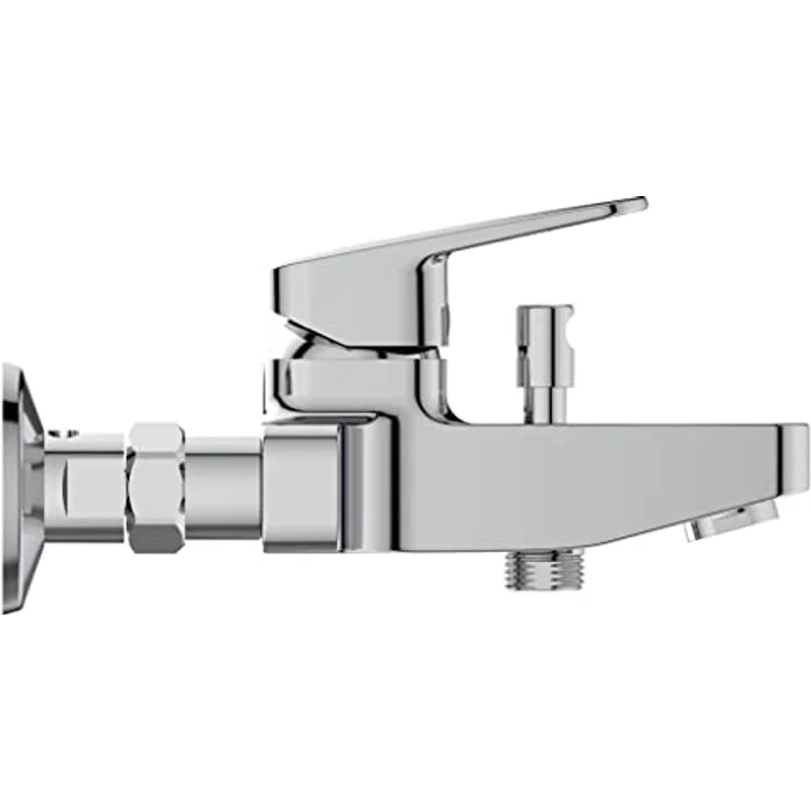 Ideal Standard Ceraplan, Badearmatur Aufputz in Chrom, Einhebelmischventil mit keramischer Kartusche und Easyfix-Befestigung, Schweizer Ausführung – Bild 2