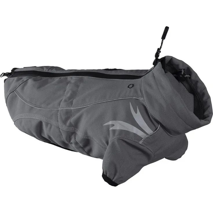 HURTTA Hundemantel Frostschutzjacke granit, Wasserdicht, Bequemes Design, 3M-Reflektoren, Verstellbarer Sitz, Waschmaschinenfest