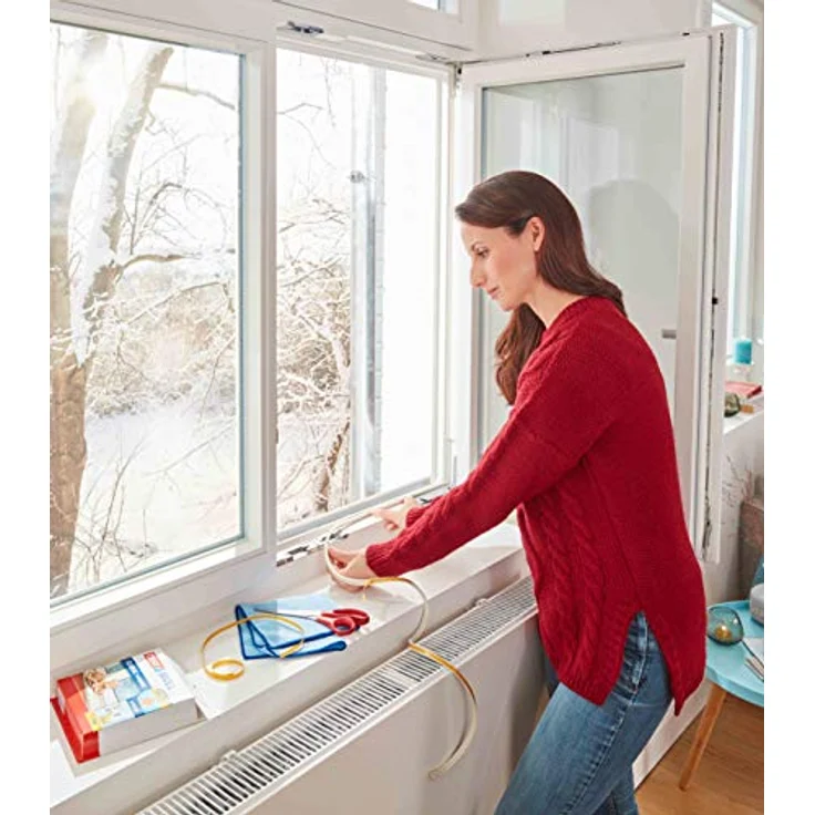 tesa 05390 – 00110 – 00 Gummidichtung für Fenster und Türen, P-Profil, White, Farbe weiß – Bild 6