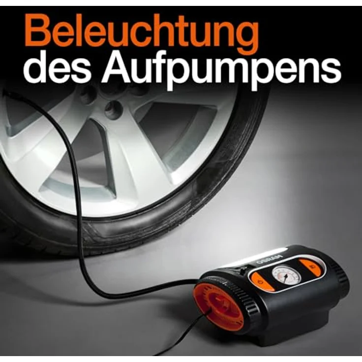 OSRAM OTI2110 Kompressor TYREinflate 2110, schnelles Aufpumpen unter 4 Minuten, ergonomisches Design mit 3 m Stromkabel und 60 cm Luftschlauch – Bild 6