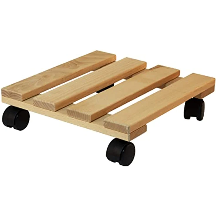 Pflanzenroller rund Buchenholz massives Holz 30 cm bis 120 Kg Rolluntersetzer – Bild 3