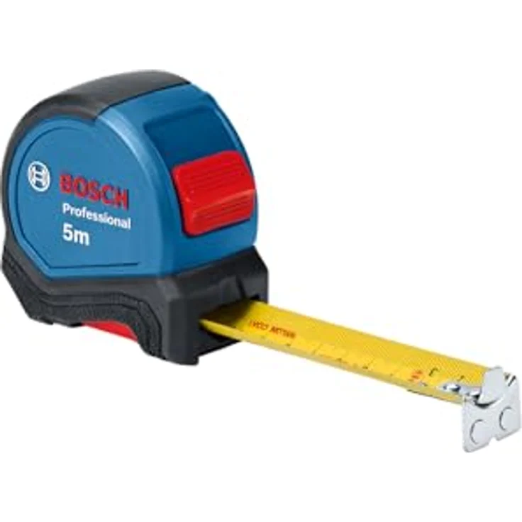 Bosch Professional Maßband 5 m (Einhandbedienung, Gürtelklemme, Magnethaken, 2 Stopp-Tasten, 27 mm Nylon-Stahlband) – Bild 4