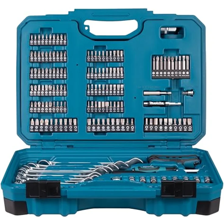 Makita Werkzeug GmbH Bohrer- und Bit-Set Makita Werkzeug-Set 231-tlg. E-17980, umfangreiches 231-teiliges Werkzeug-Set in gut sortiertem Koffer – Bild 4
