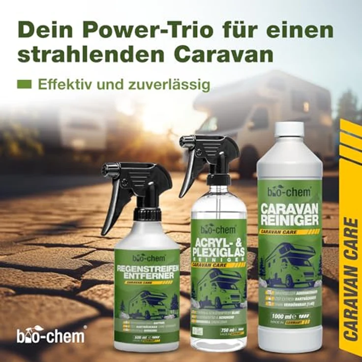 bio-chem Caravan Außenpflege BASIC-SET 3-teilig Allzweckreiniger (Bundle) - Kraftvolle Reinigung für Caravan, Wohnmobil, Wohnwagen (Made in Germany) – Bild 2