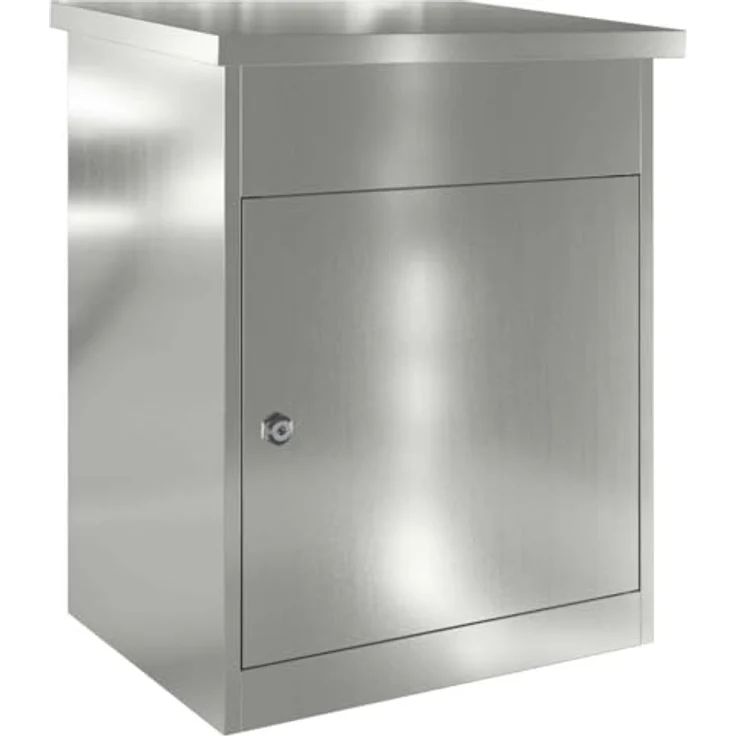 vidaXL Paketbox 47,5 x 38 x 59 cm, wetterfester Stahlbriefkasten mit sicherem Schlossmechanismus und modernem Design – Bild 1