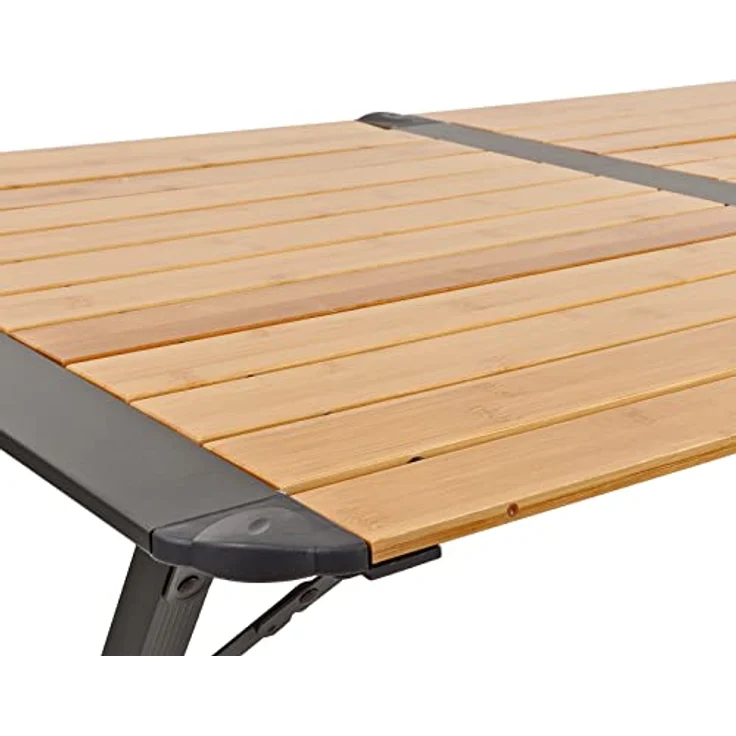 Via Mondo Aluminium Bambus Campingtisch Mesa für 4 Personen höhenverstellbar Rolltisch kleines Packmaß – Bild 5